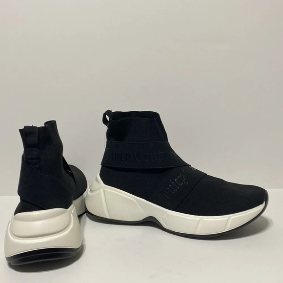 Juicy Couture Y2K Inspired Streetwear Black Platform NEW High Top Sneakers- 9.5 - Picture 9 of 11